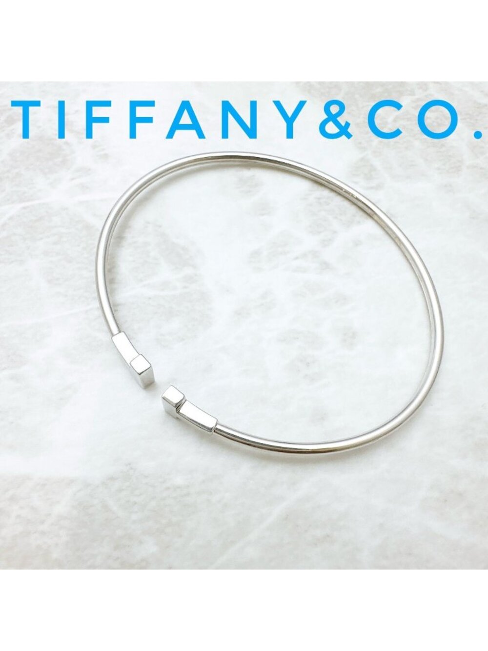 Tiffany & Co T-wire White Gold Bracelet 16